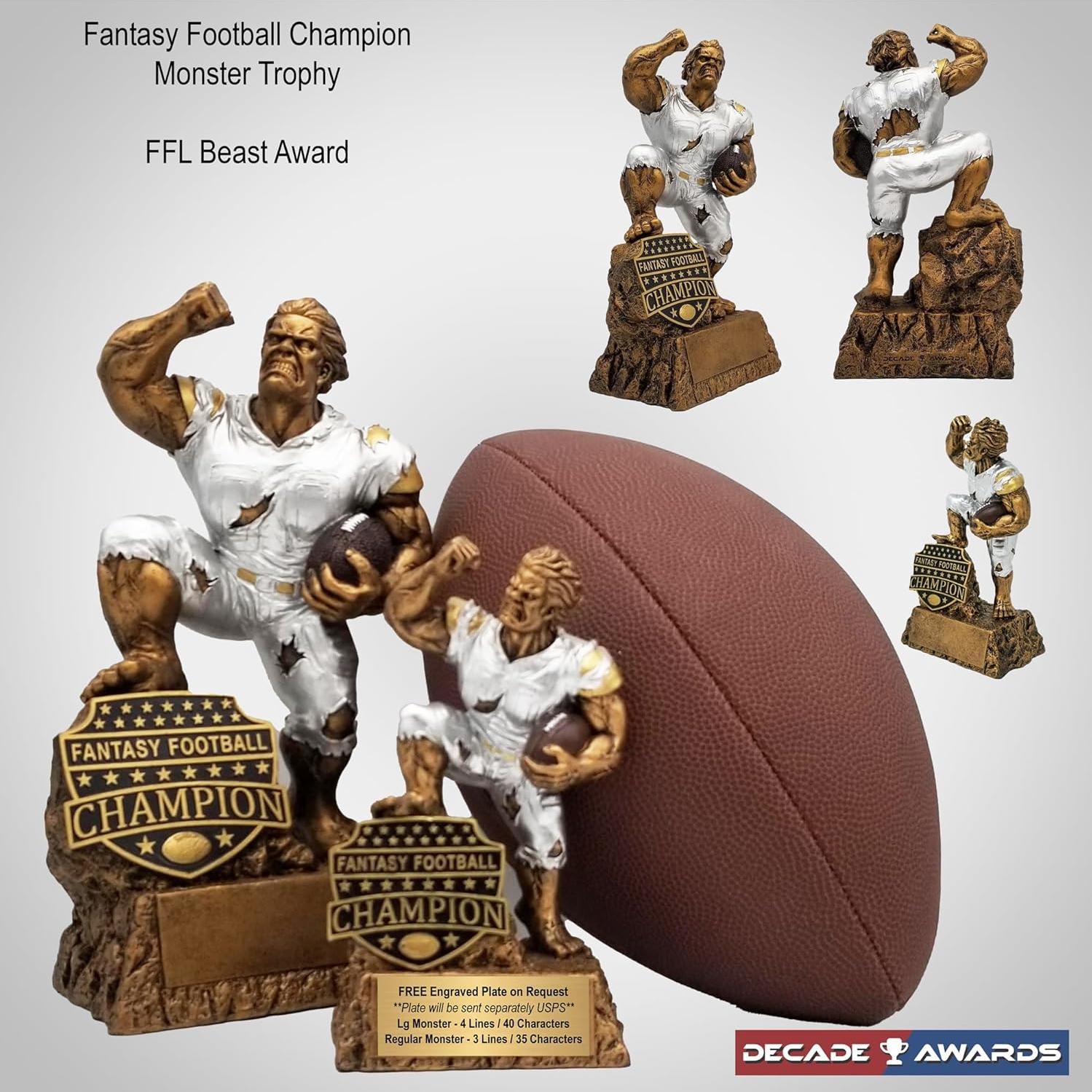 Trofeo Monstruo Campeón Fútbol Fantástico Decade Awards 16.51 cm