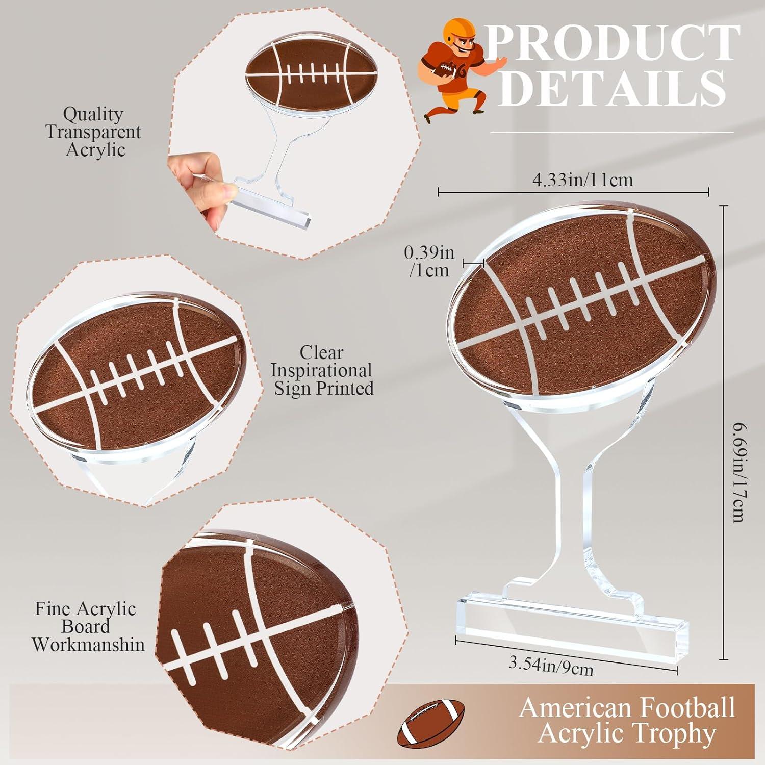 Trofeo de Fútbol Acrílico Moucuny 17 cm Balón Decorativo