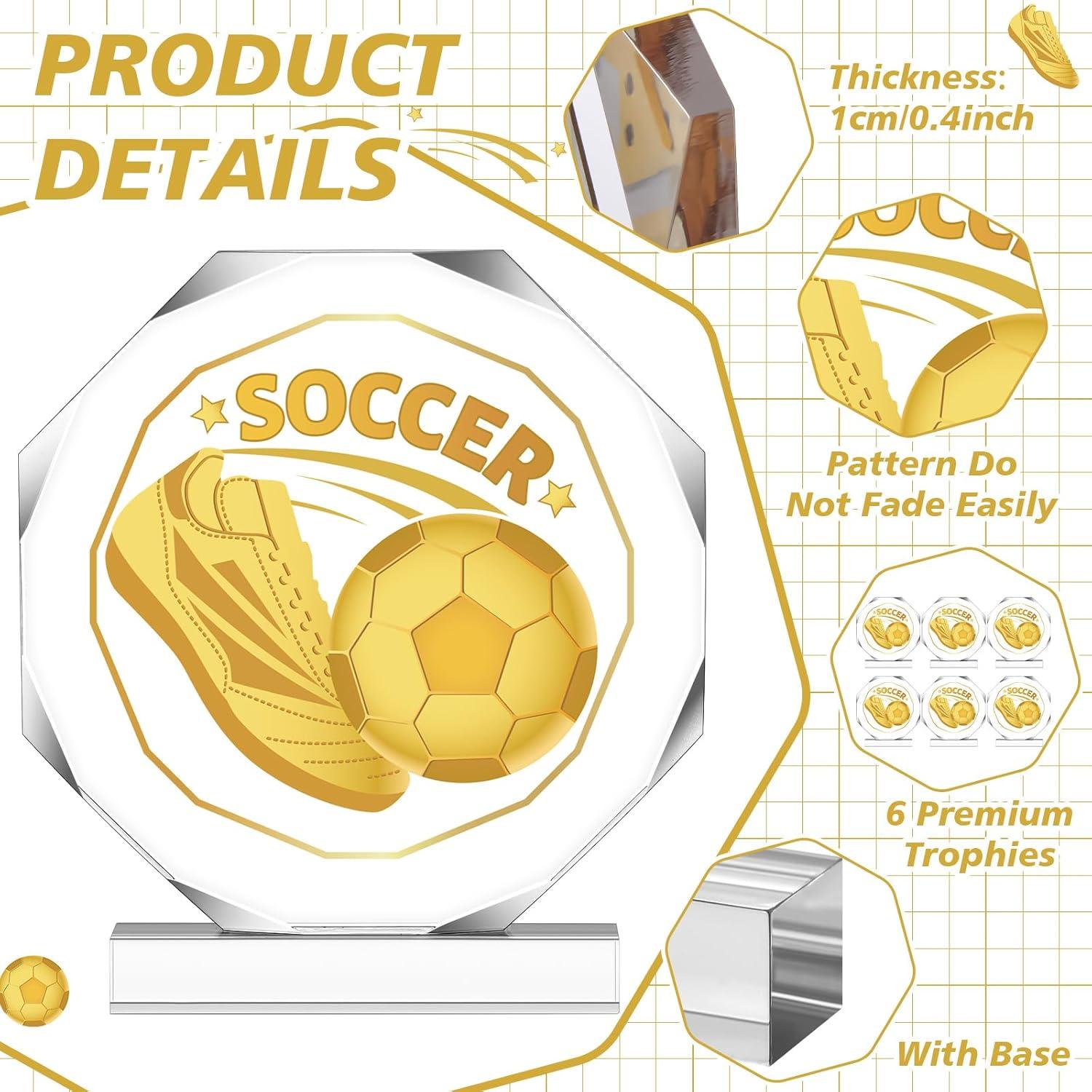 6 Medallas de Trofeo Deportivo Anglechic 12x12cm Acrílico