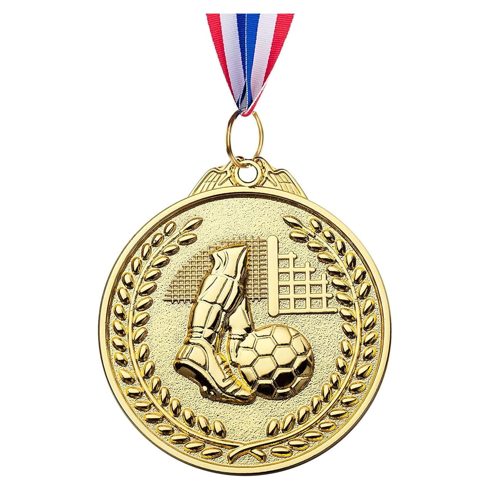 Paquete de 12 Medallas de Fútbol LZHZH para Niños 5 cm