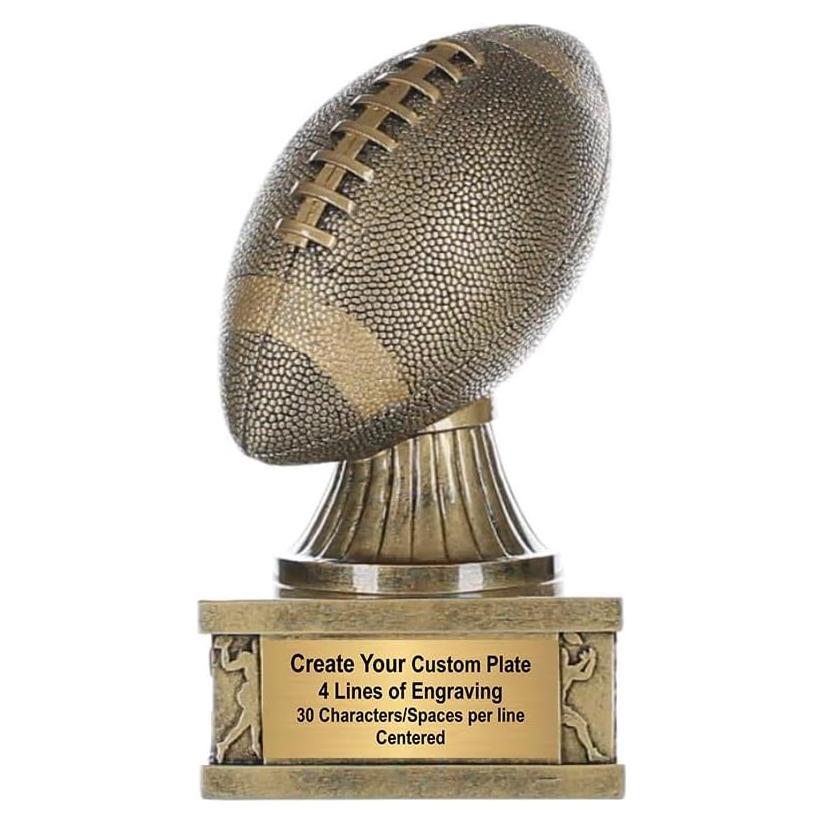 Trofeo de Fútbol Dorado Decade 17.78 cm Personalizado
