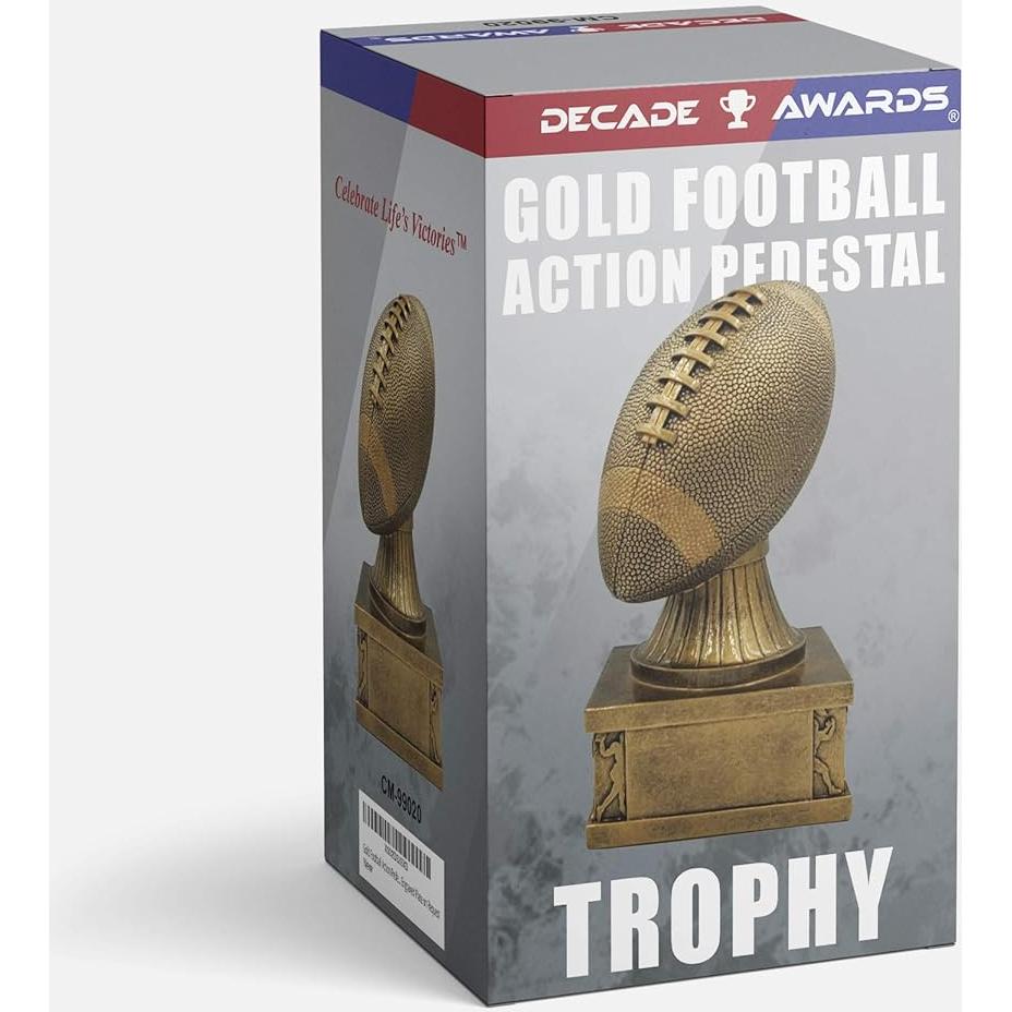 Trofeo de Fútbol Dorado Decade 17.78 cm Personalizado