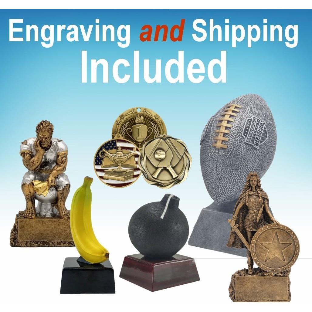 Trofeo de Fútbol Dorado Decade 17.78 cm Personalizado