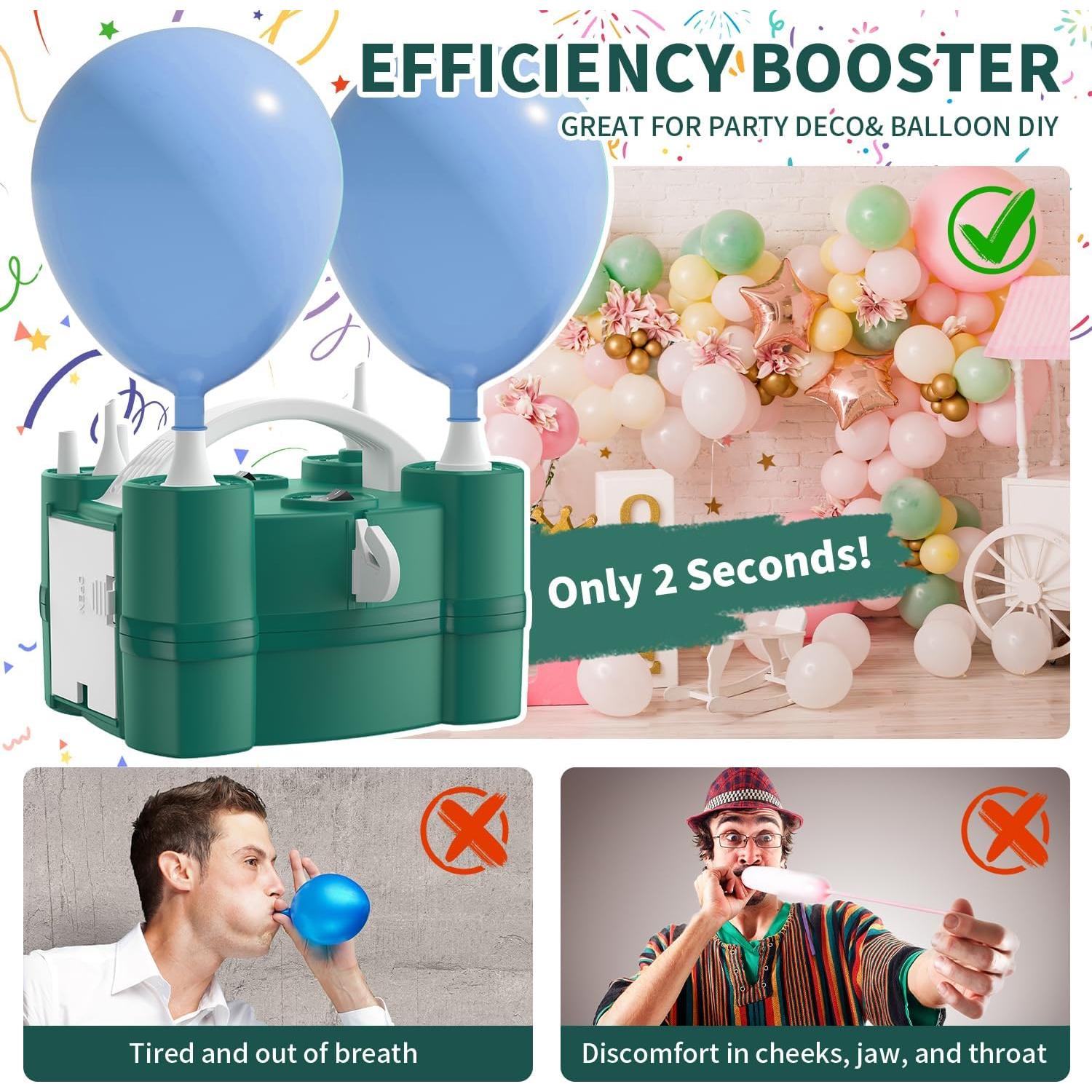 Bomba de globo eléctrica LooLaa 3 en 1 con 3 puertos