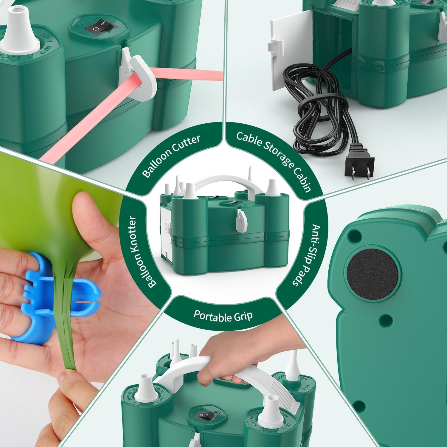 Bomba de globo eléctrica LooLaa 3 en 1 con 3 puertos