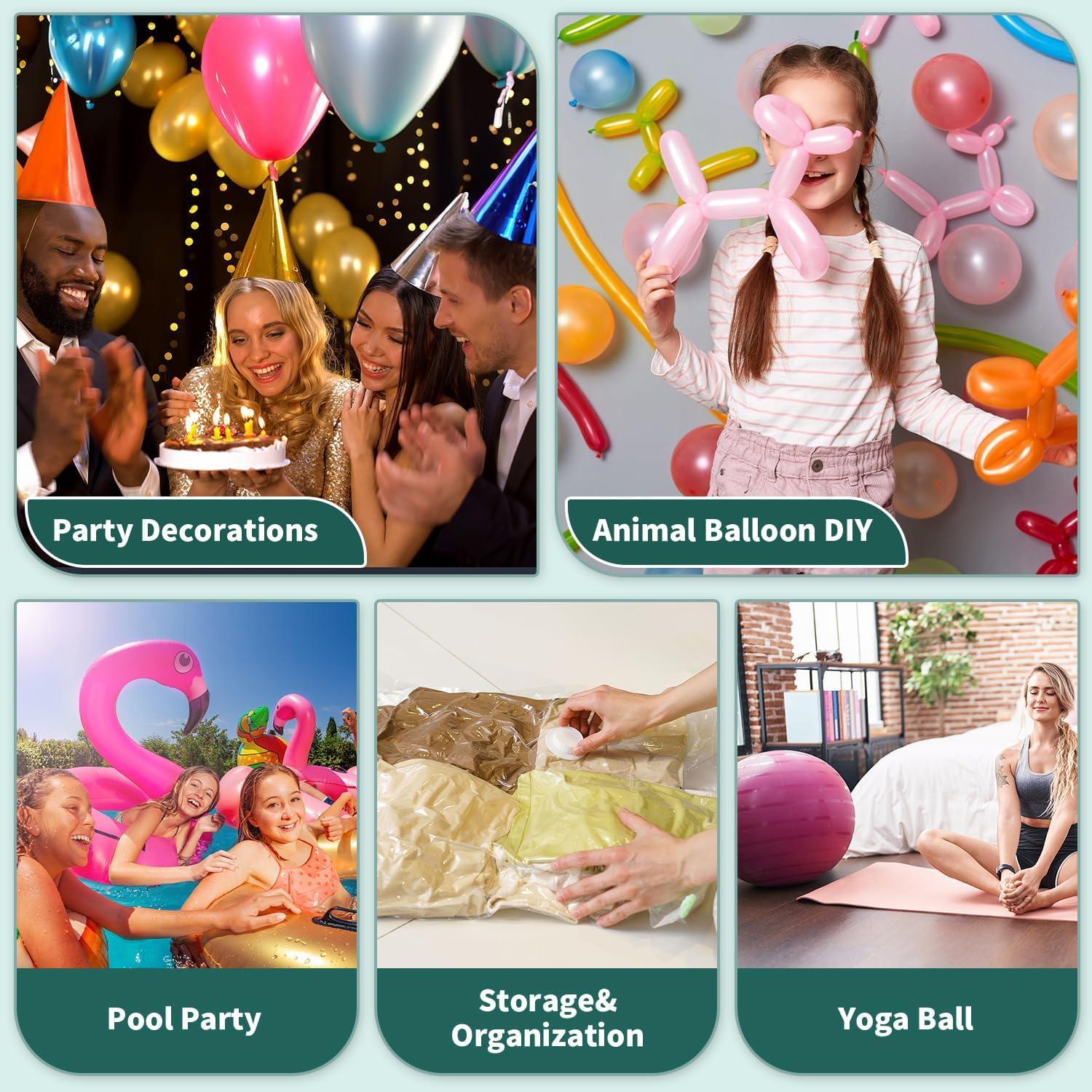 Bomba de globo eléctrica LooLaa 3 en 1 con 3 puertos