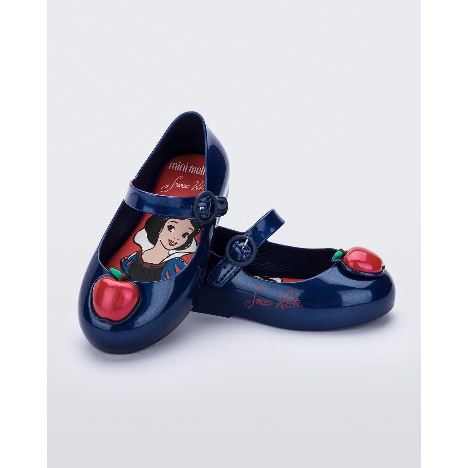 mini melissa Girl's Sweet Love + Disney Princess Mary Jane Jelly Flat for Toddlers & Babies - Jelly Shoes for Little Girls with Adjustable Strap & Side Buckle