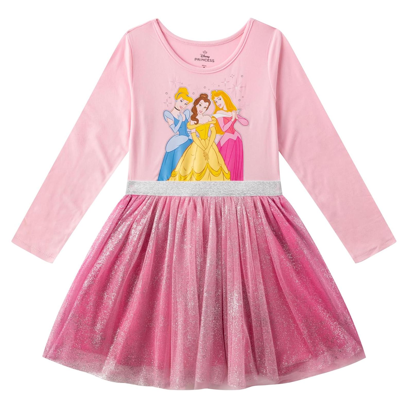 Vestido de Manga Larga Disney Frozen Minnie Mouse Niñas 2T Rosa