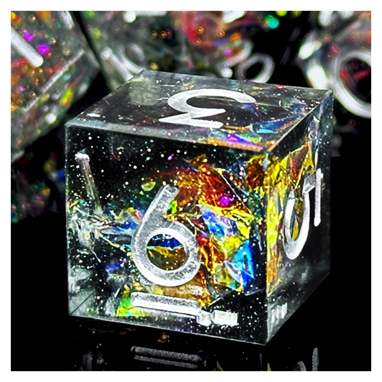 Juego de Dados de Resina DND 7 Pcs HAOMEJA Bordes Afilados