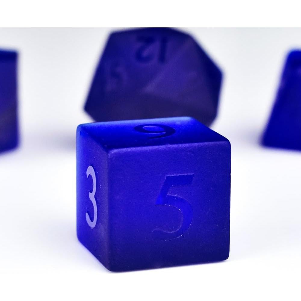 Set de 7 Dados de Gemas Azules DND - RULE DICE - RPG