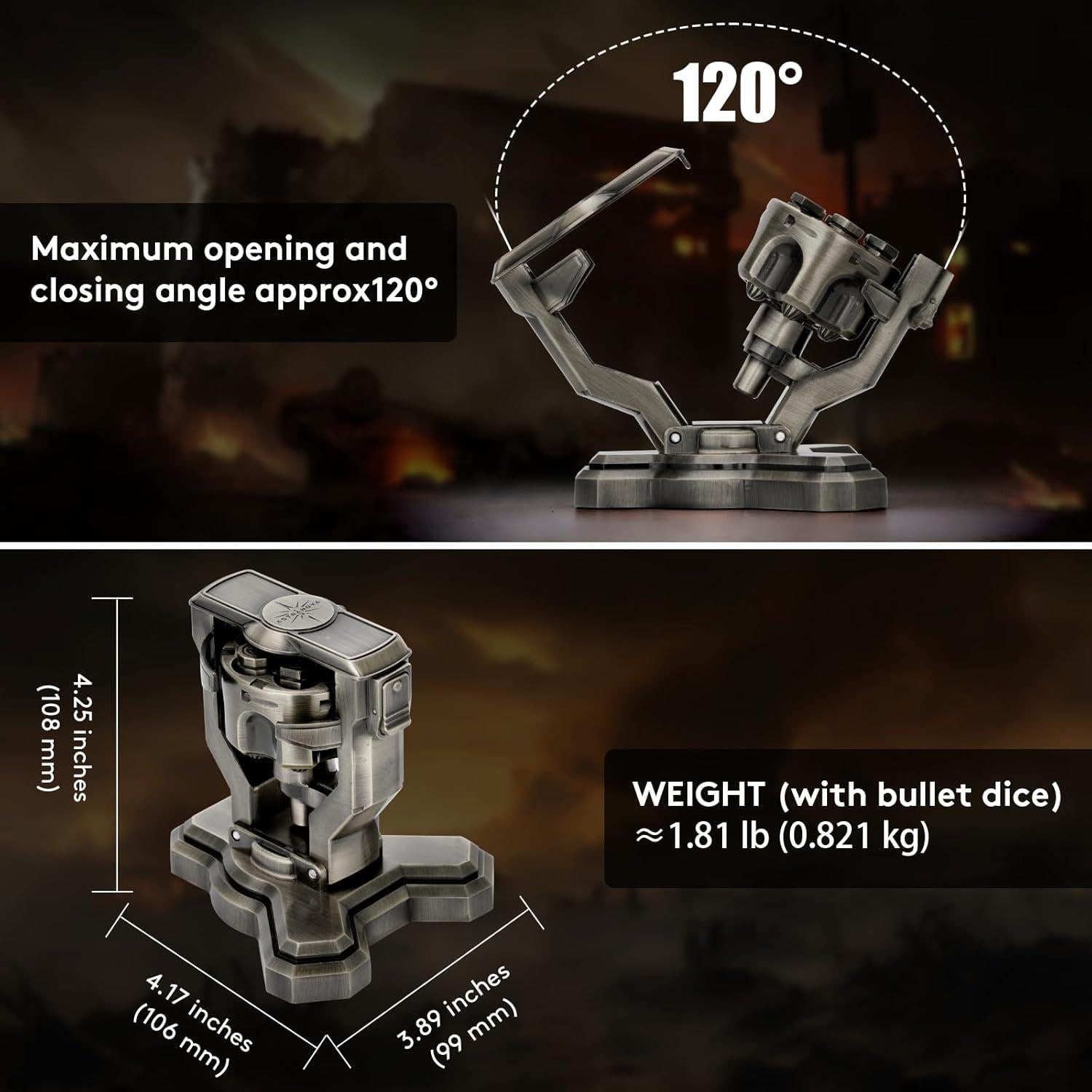 Juego de Dados de Metal D&D en Forma de Bala CNMZTRPG