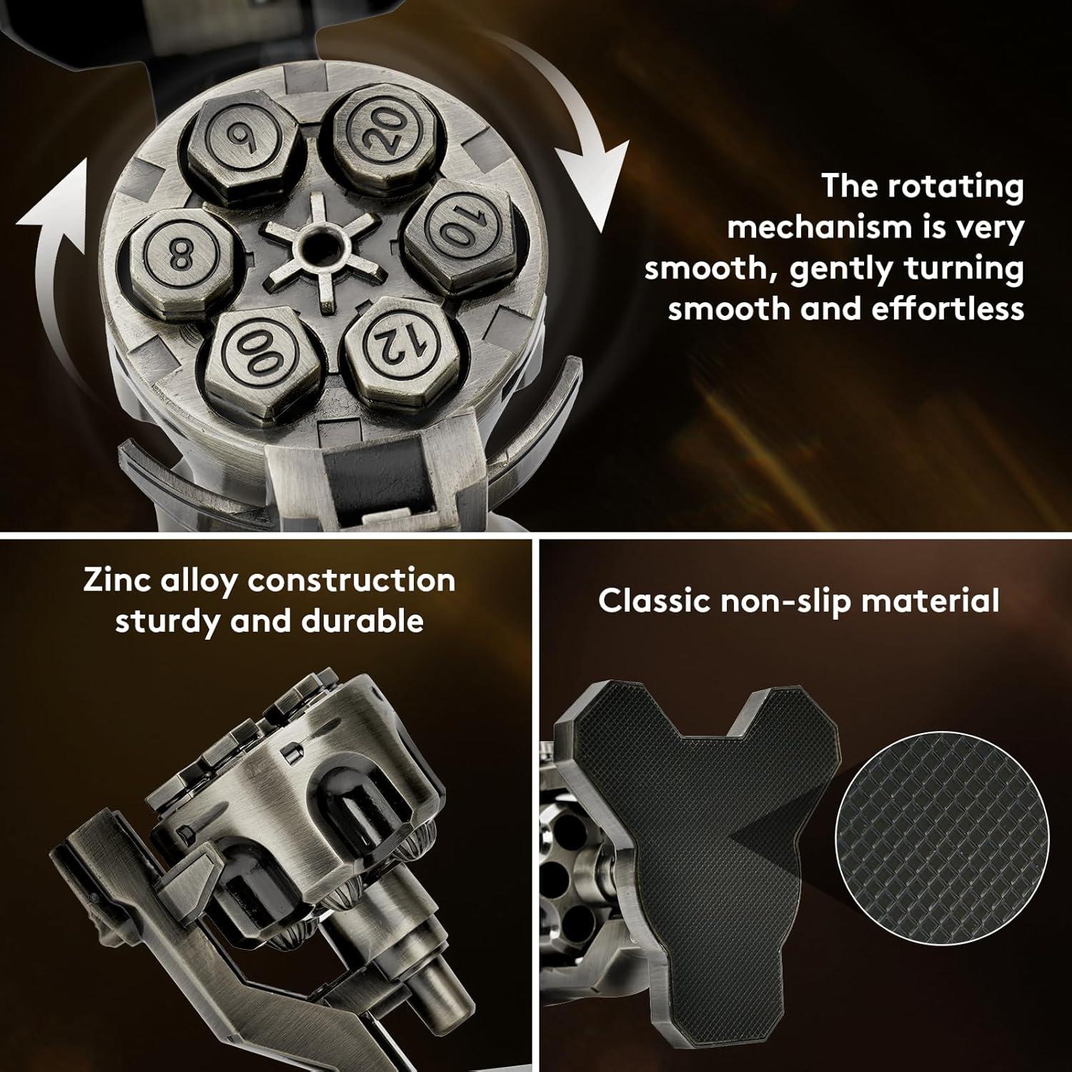 Juego de Dados de Metal D&D en Forma de Bala CNMZTRPG