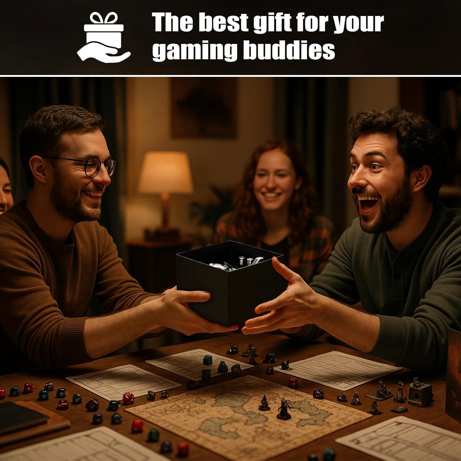 Juego de Dados de Metal D&D en Forma de Bala CNMZTRPG