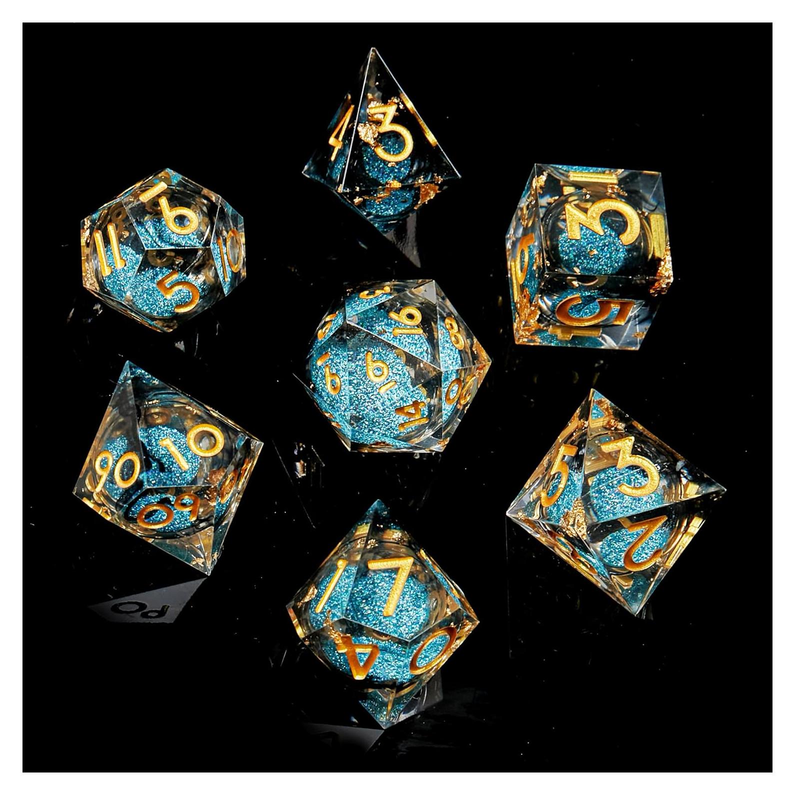 Juego de Dados Poliedricos FugaCity DND 7 Piezas Resina