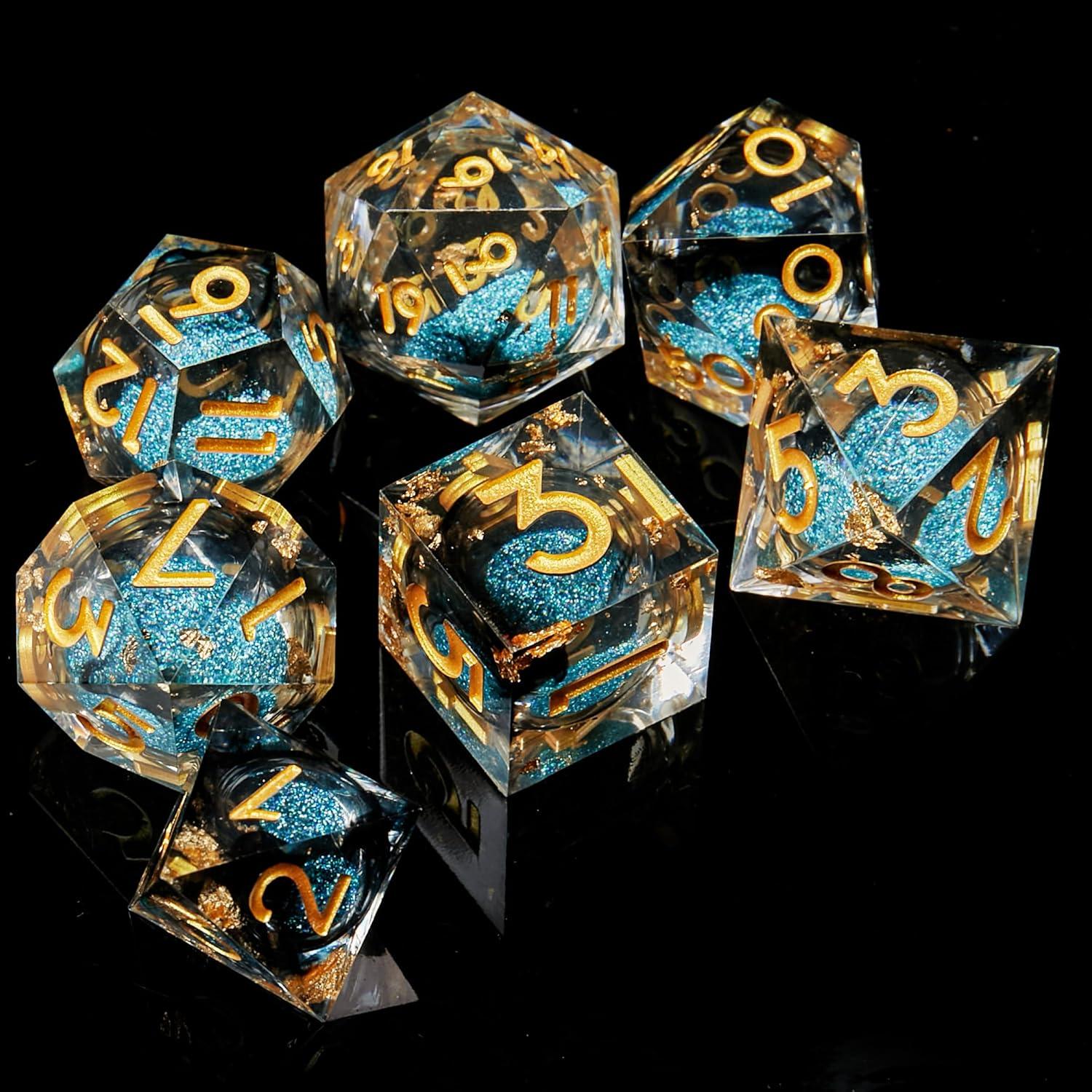 Juego de Dados Poliedricos FugaCity DND 7 Piezas Resina