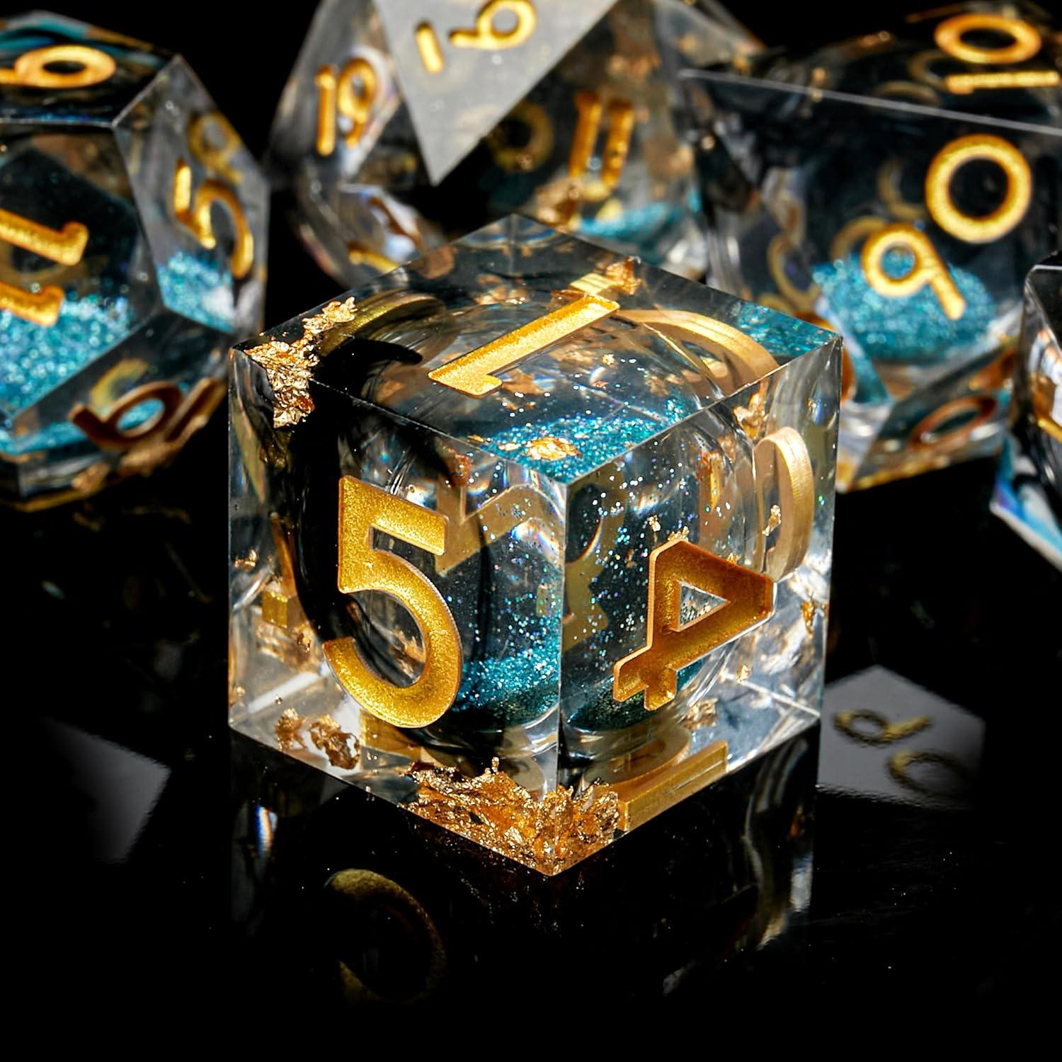 Juego de Dados Poliedricos FugaCity DND 7 Piezas Resina