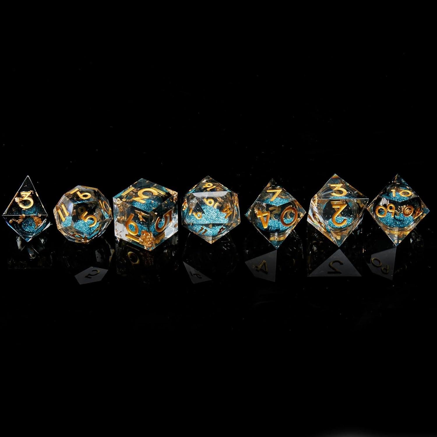 Juego de Dados Poliedricos FugaCity DND 7 Piezas Resina