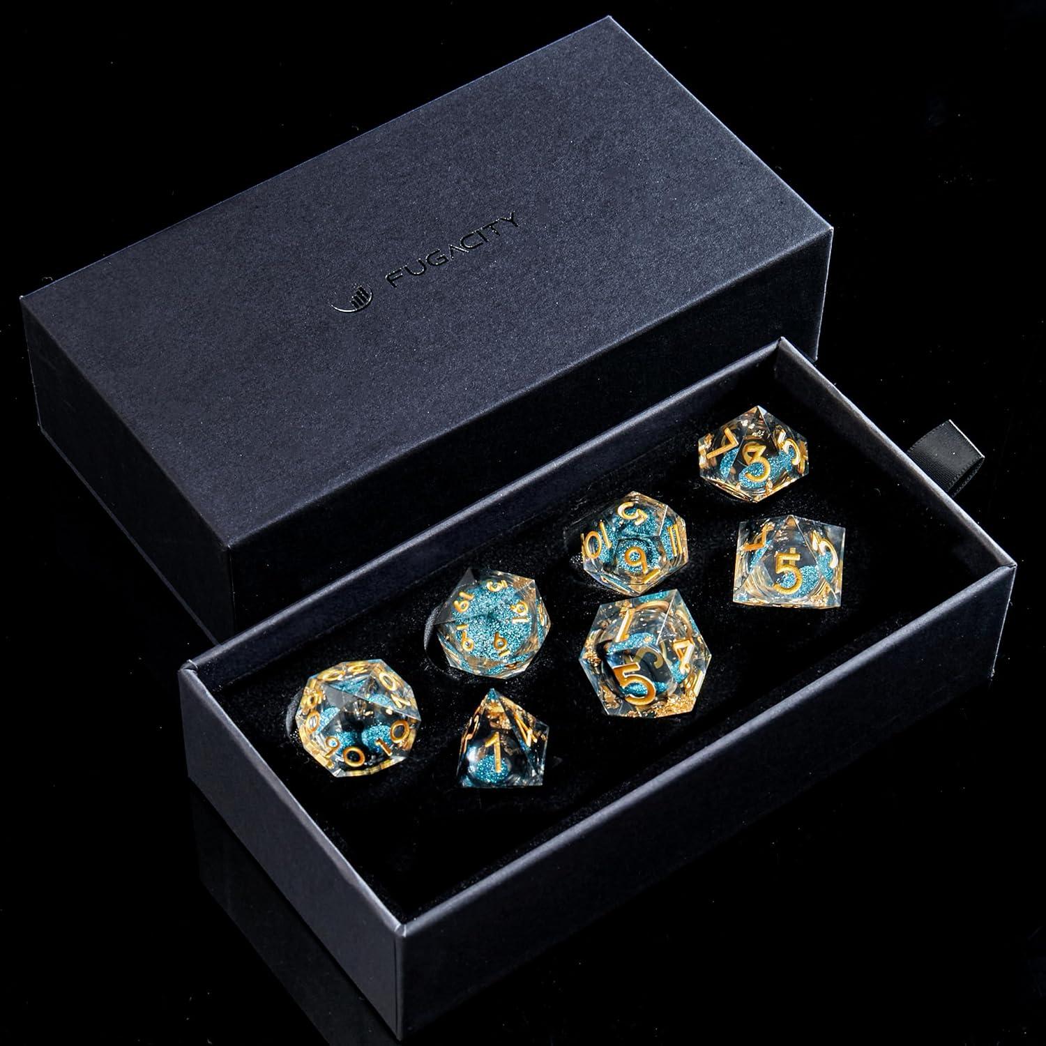 Juego de Dados Poliedricos FugaCity DND 7 Piezas Resina
