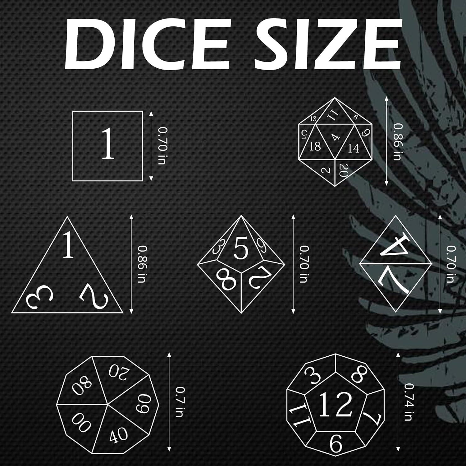 Conjunto de Dados Ojo de Dragón DND - 7 Piezas de Resina