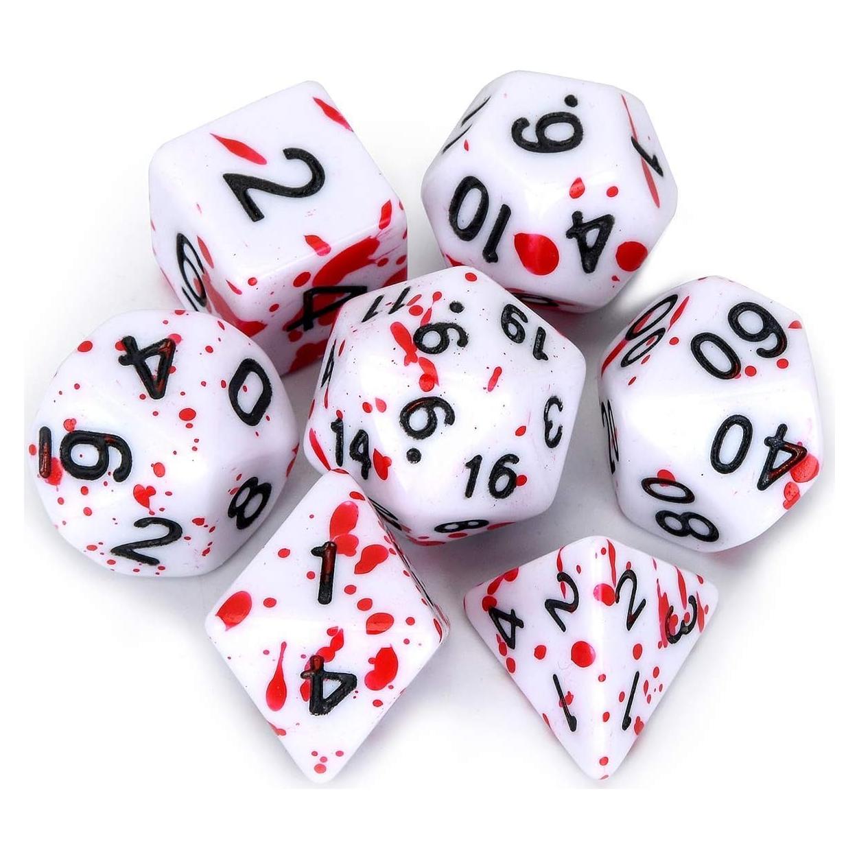 Juego de Dados Poliedricos FLASHOWL D&D Set de 7 Piezas