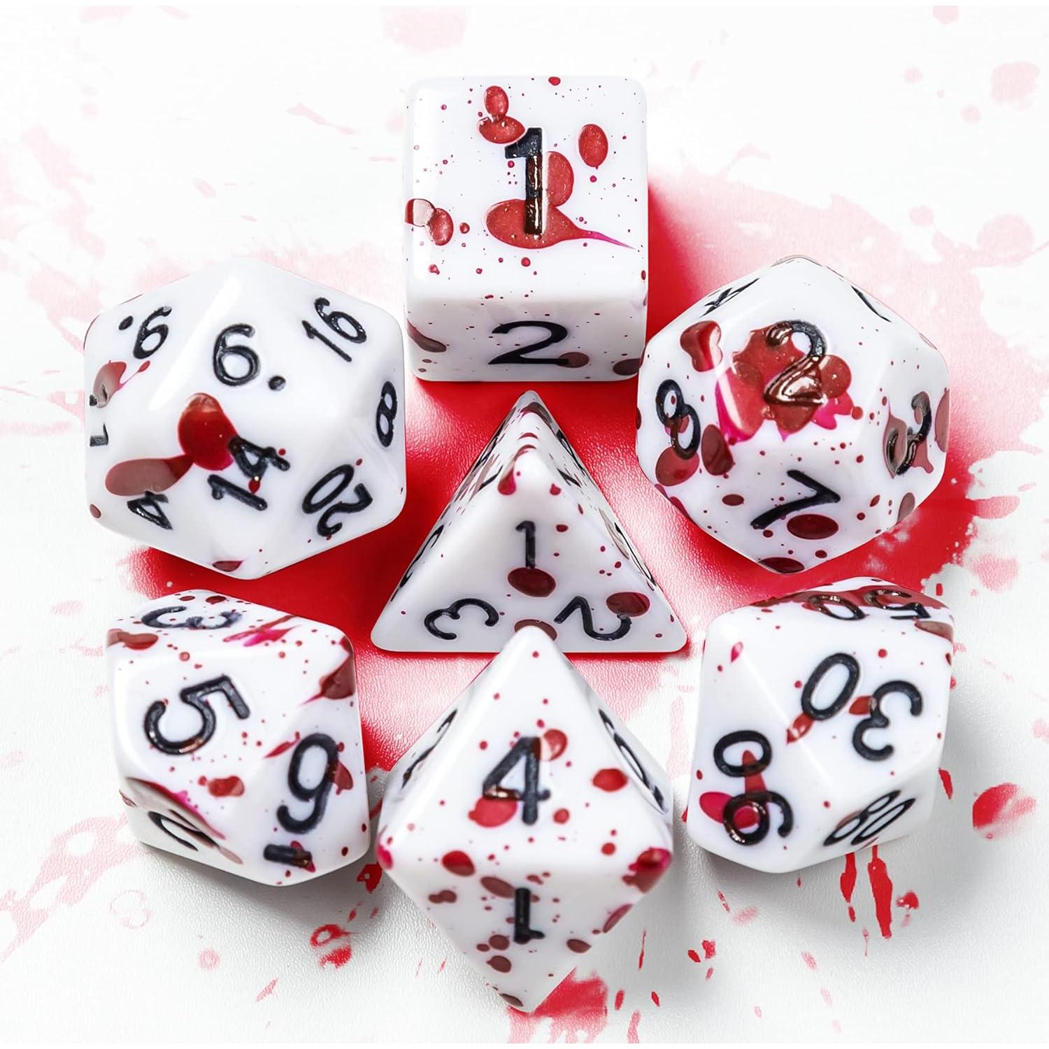 Juego de Dados Poliedricos FLASHOWL D&D Set de 7 Piezas