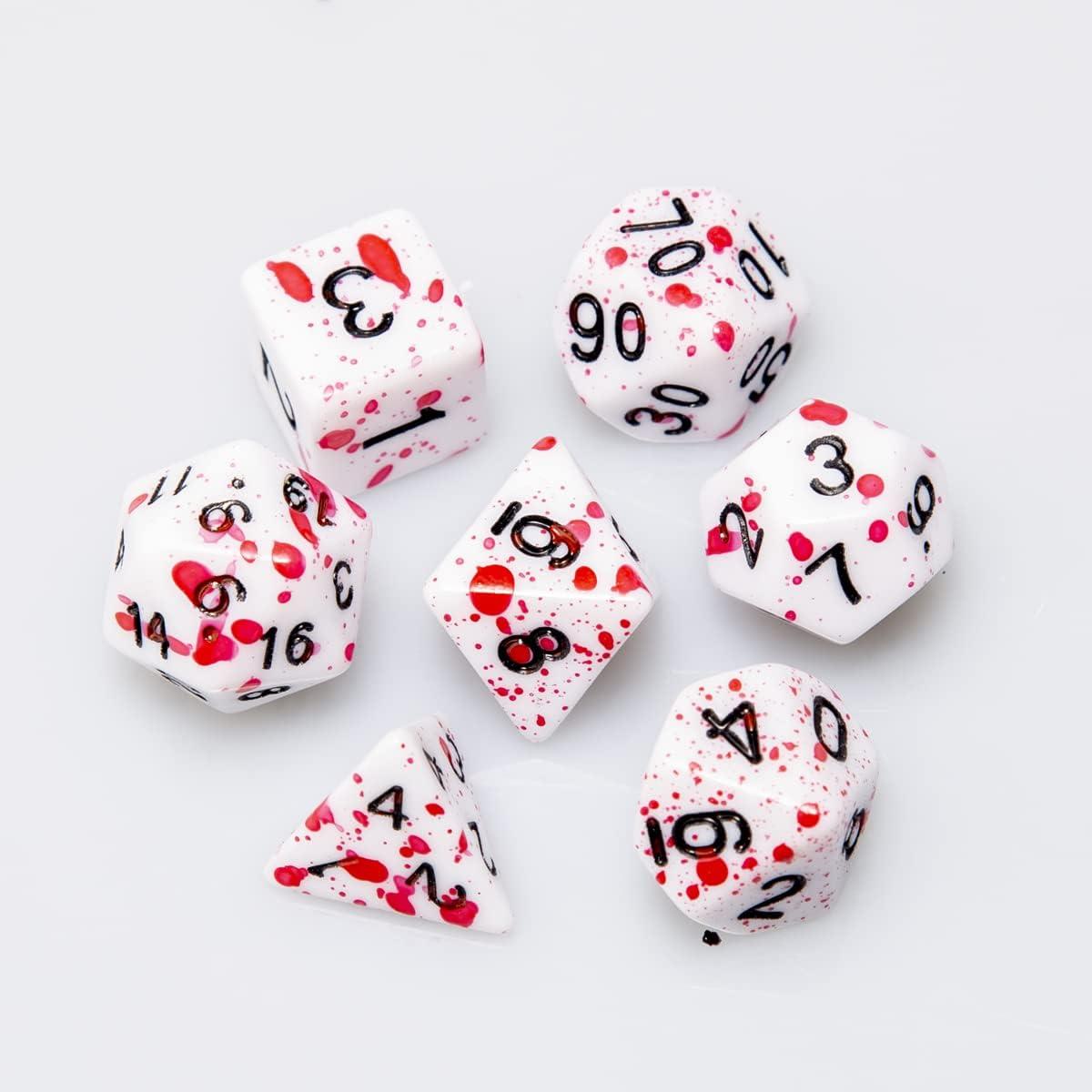 Juego de Dados Poliedricos FLASHOWL D&D Set de 7 Piezas