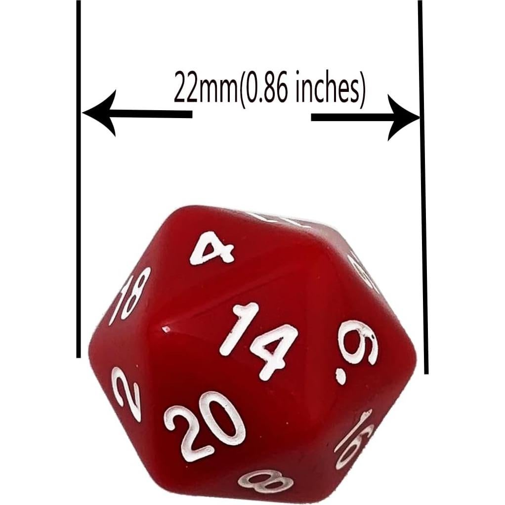 Paquete de 50 Dados D20 Acrílicos SmartDealsPro con Bolsa