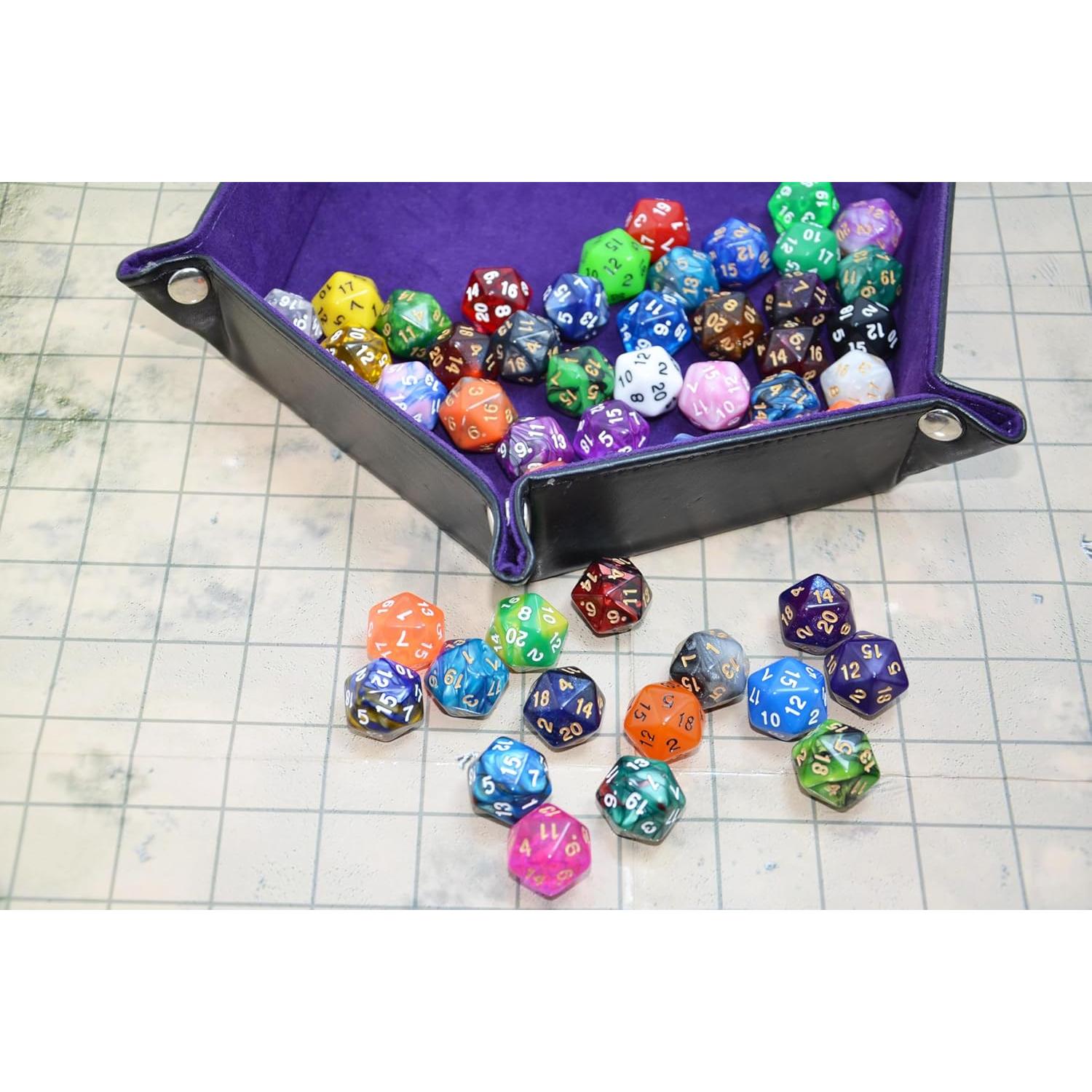 Paquete de 50 Dados D20 Acrílicos SmartDealsPro con Bolsa