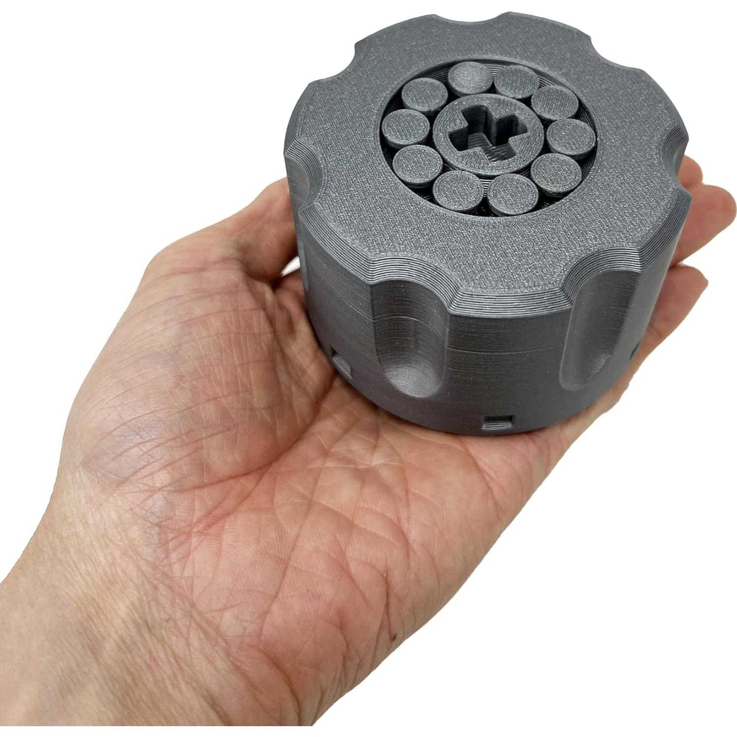 Juego de Dados D20 7 Piezas Munnygrubbers con Cilindro Giratorio