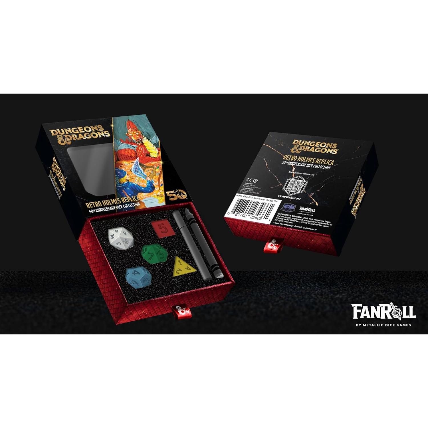 Dungeons & Dragons 50 Aniversario Set de Dados Retro FanRoll