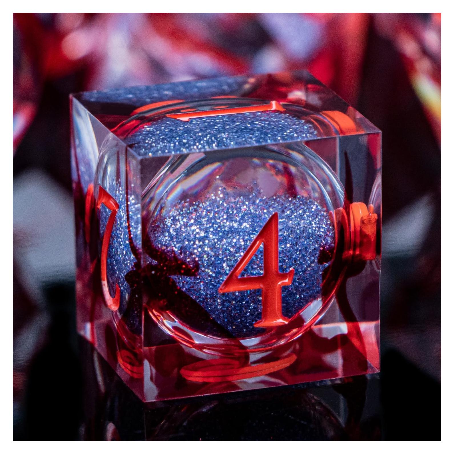 Conjunto de Dados DND ARUOHHA Rojos de Resina 7 Piezas