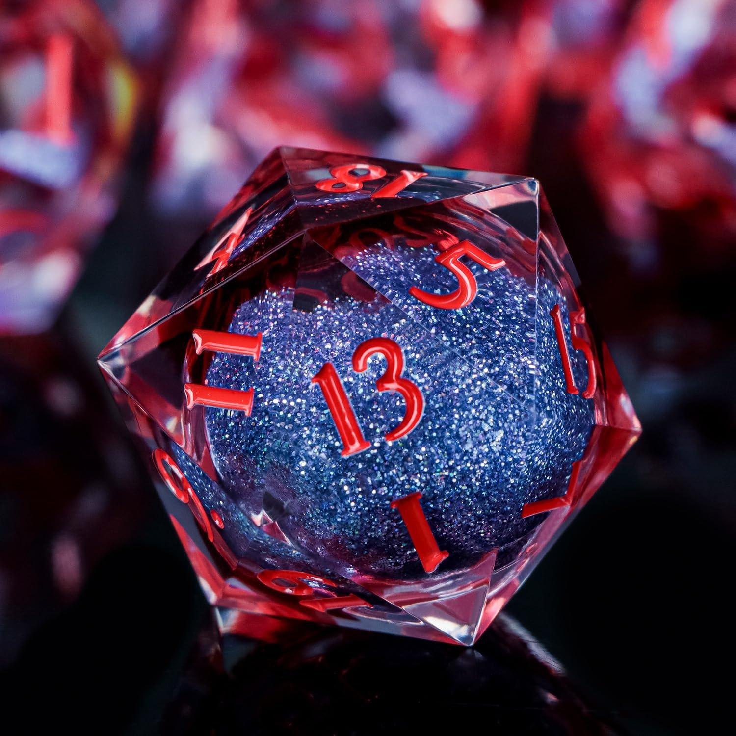 Conjunto de Dados DND ARUOHHA Rojos de Resina 7 Piezas