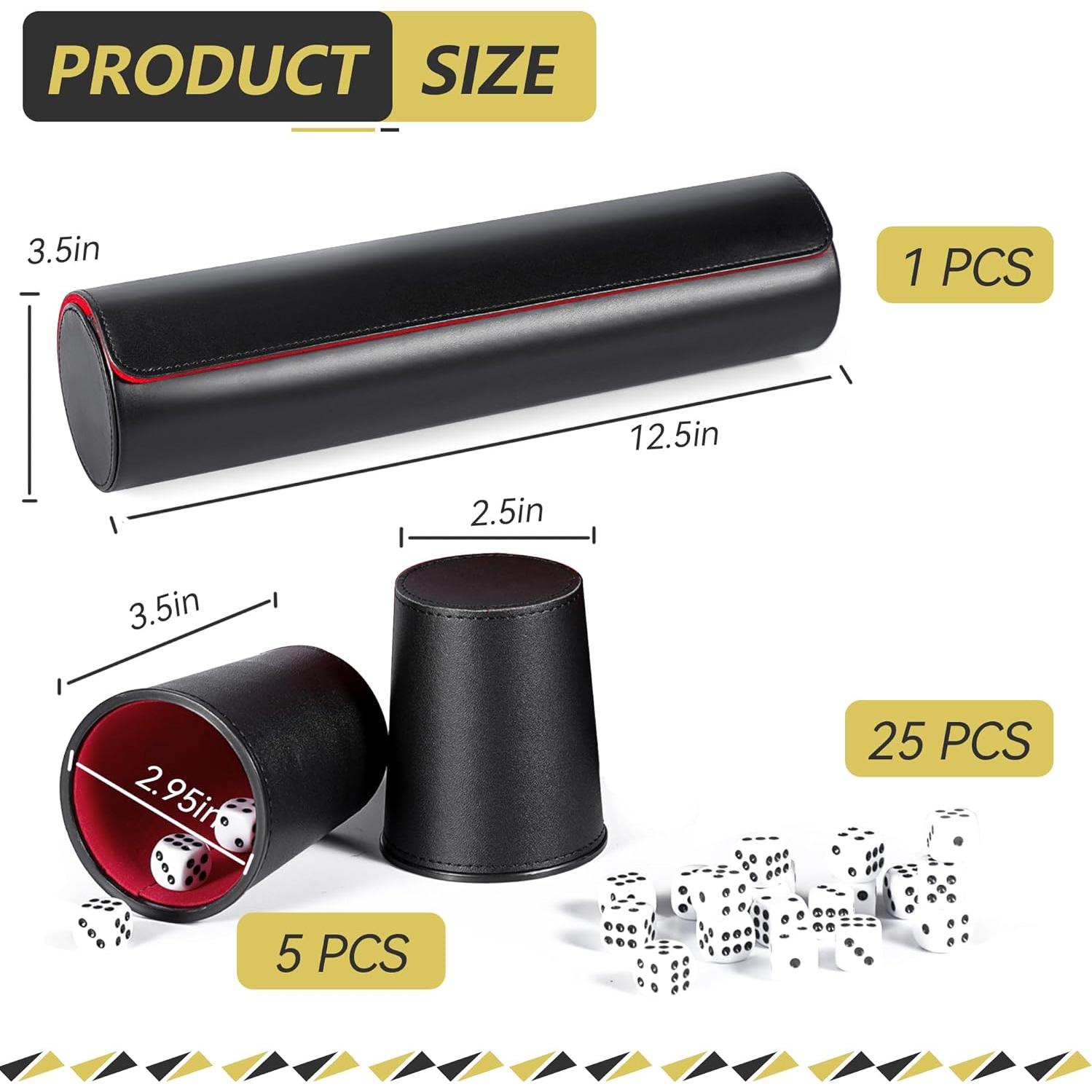 Juego de Dados de Fiesta ImnBest con 5 Copas y 25 Dados