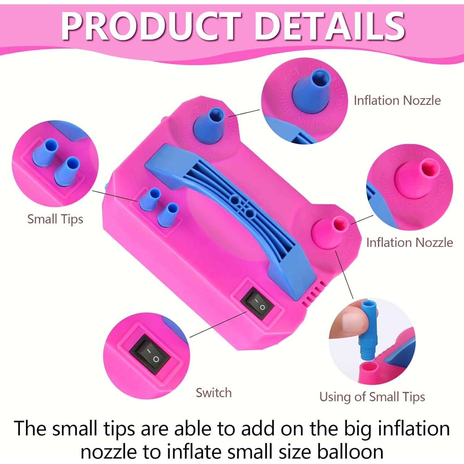 Bomba de Globos Eléctrica SINBEE Doble Boquilla 300 LPM