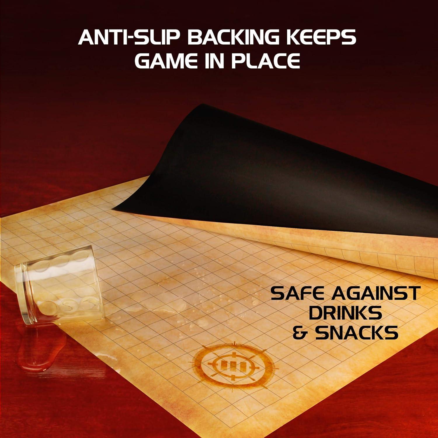 Matriz de Cuadrícula RPG ENHANCE 60x90 cm con Marcadores y Bolsa