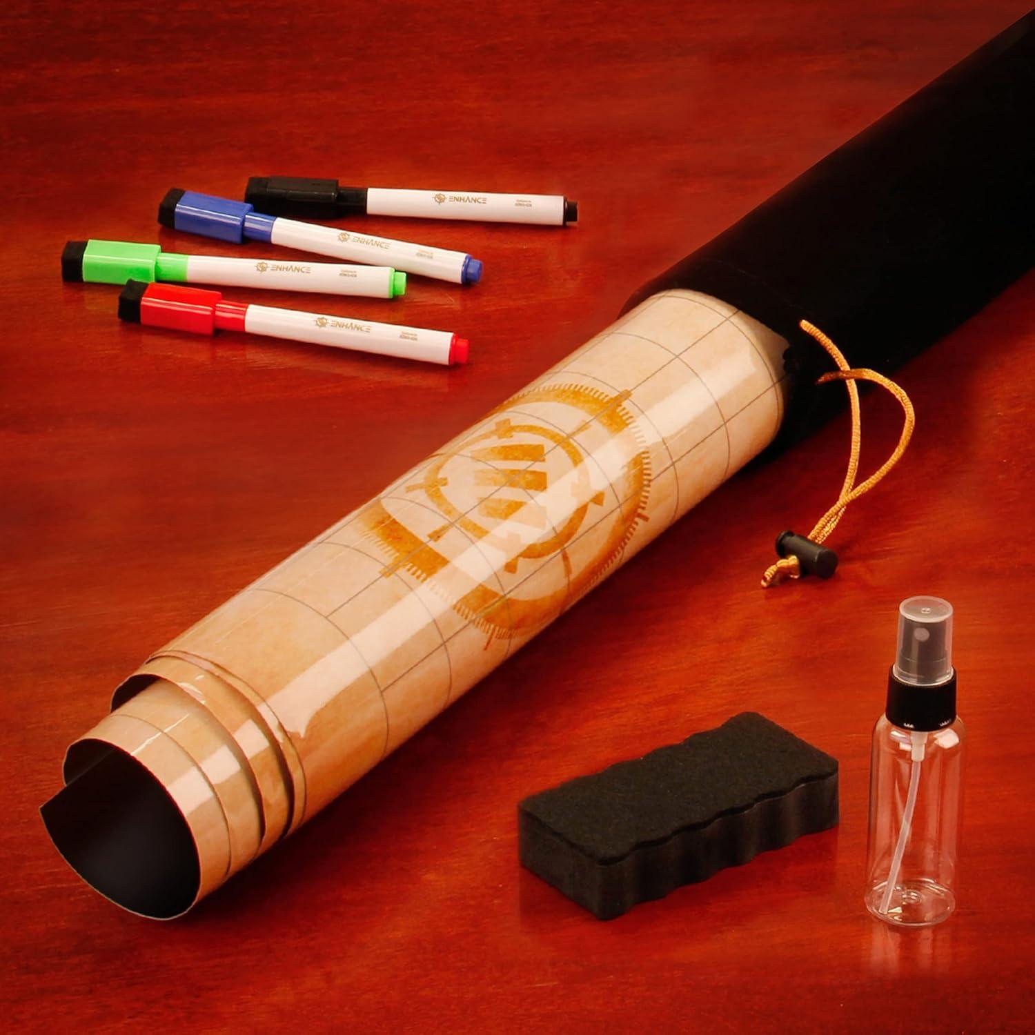 Matriz de Cuadrícula RPG ENHANCE 60x90 cm con Marcadores y Bolsa