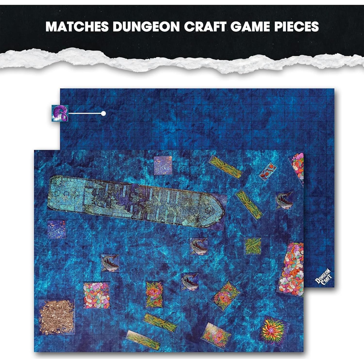 Mapa de Batalla Laminado Doble Cara Dungeon Craft 61x84cm