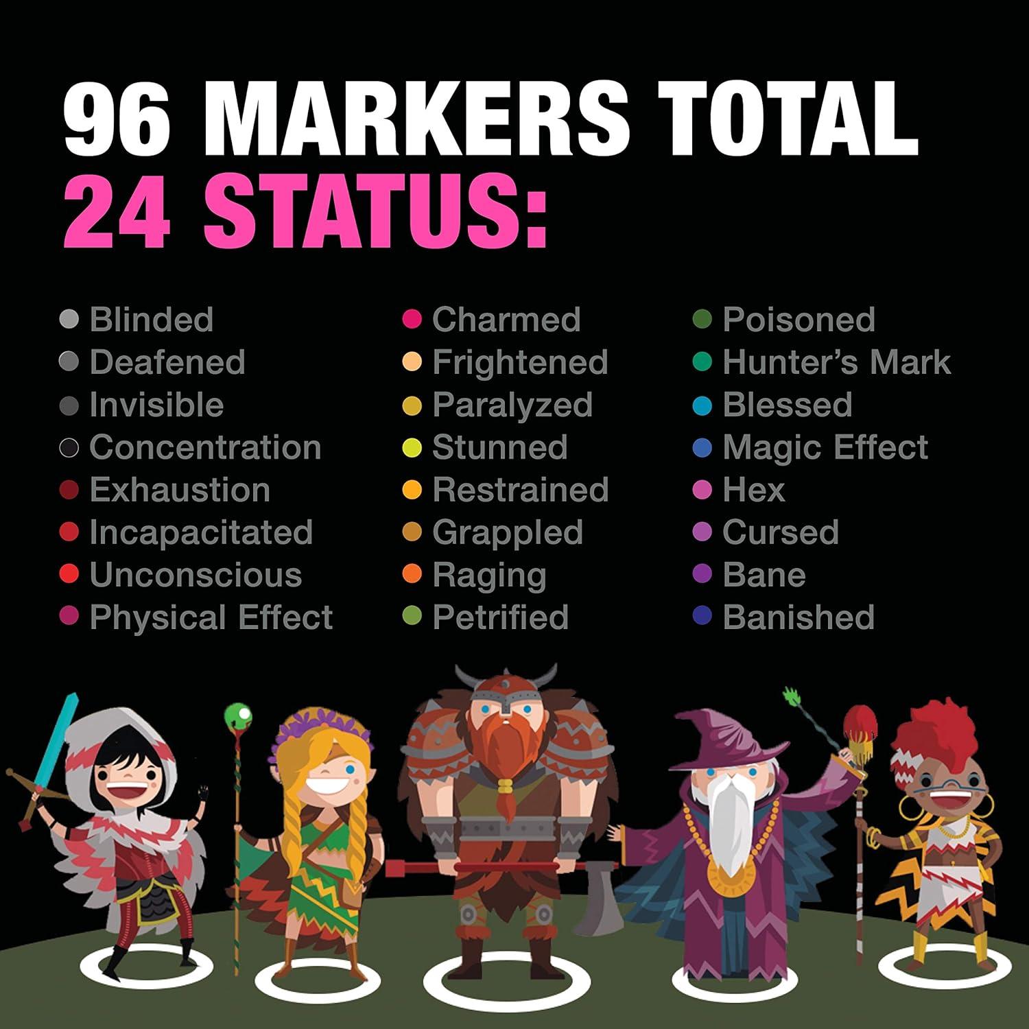 Tapete de Juego DnD TIDYBOSS 91x122cm + 96 Anillos de Condición