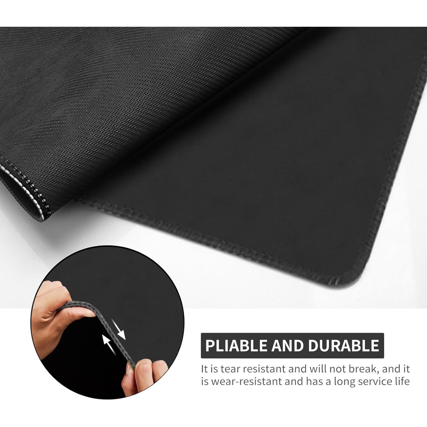 Tapete de Juego Grande LERYG 180x90cm Antideslizante Negro