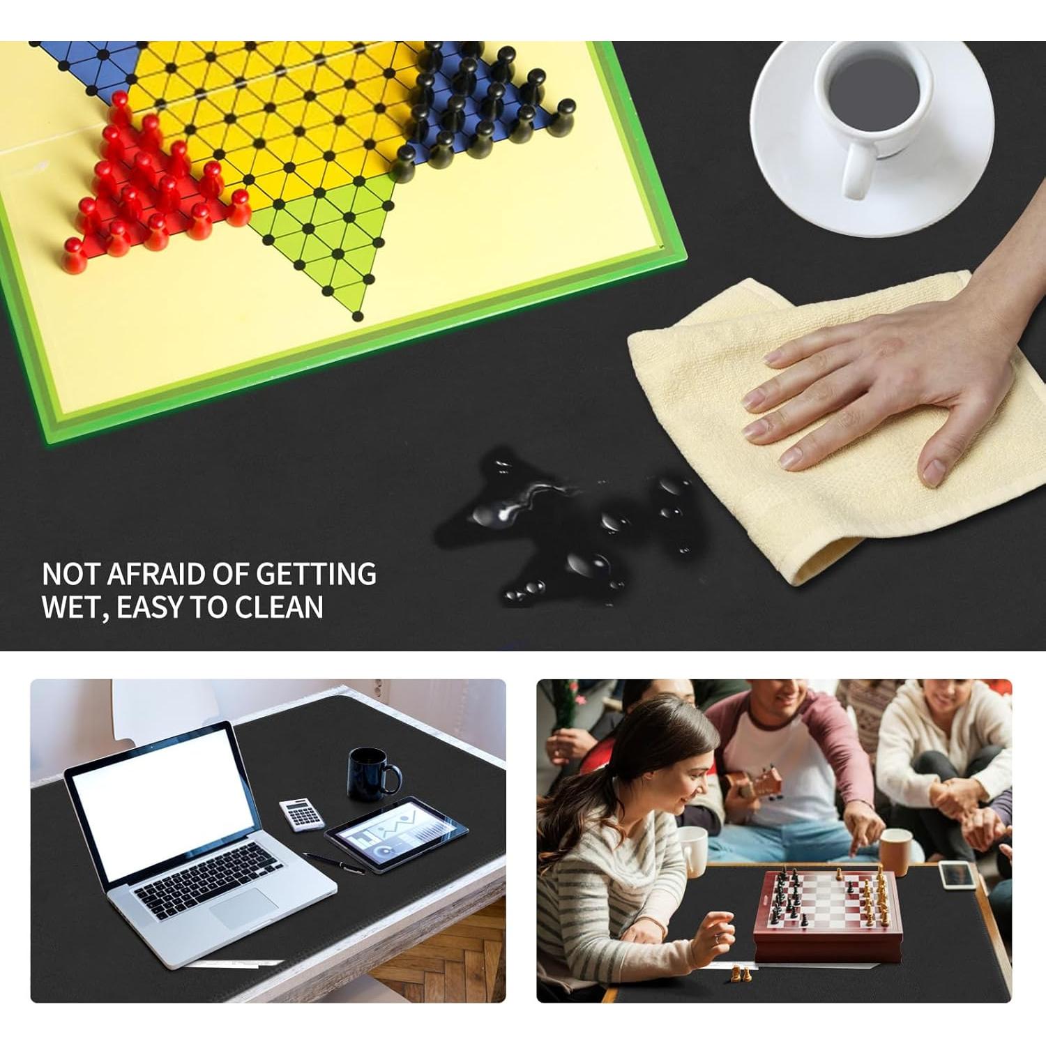 Tapete de Juego Grande LERYG 180x90cm Antideslizante Negro