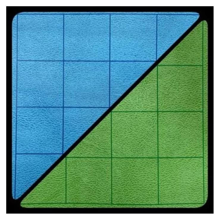 Alfombrilla Reversible Chessex 60x66 cm Azul/Verde RPG