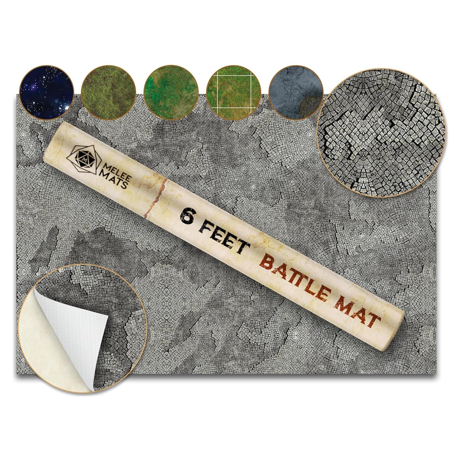 Alfombrilla de Juego de Batalla Melee Mats 121.92x182.88 cm Terreno Piedra