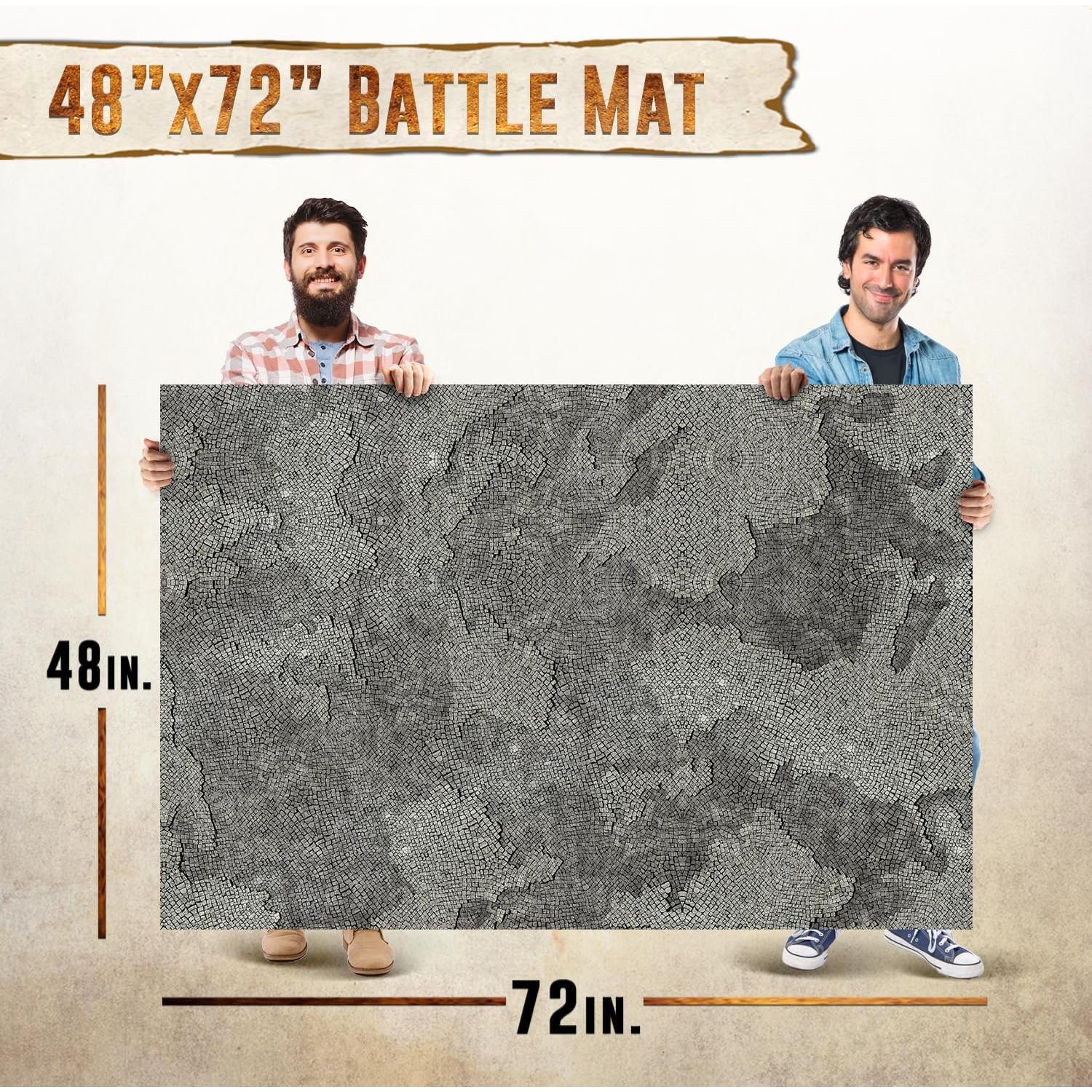 Alfombrilla de Juego de Batalla Melee Mats 121.92x182.88 cm Terreno Piedra