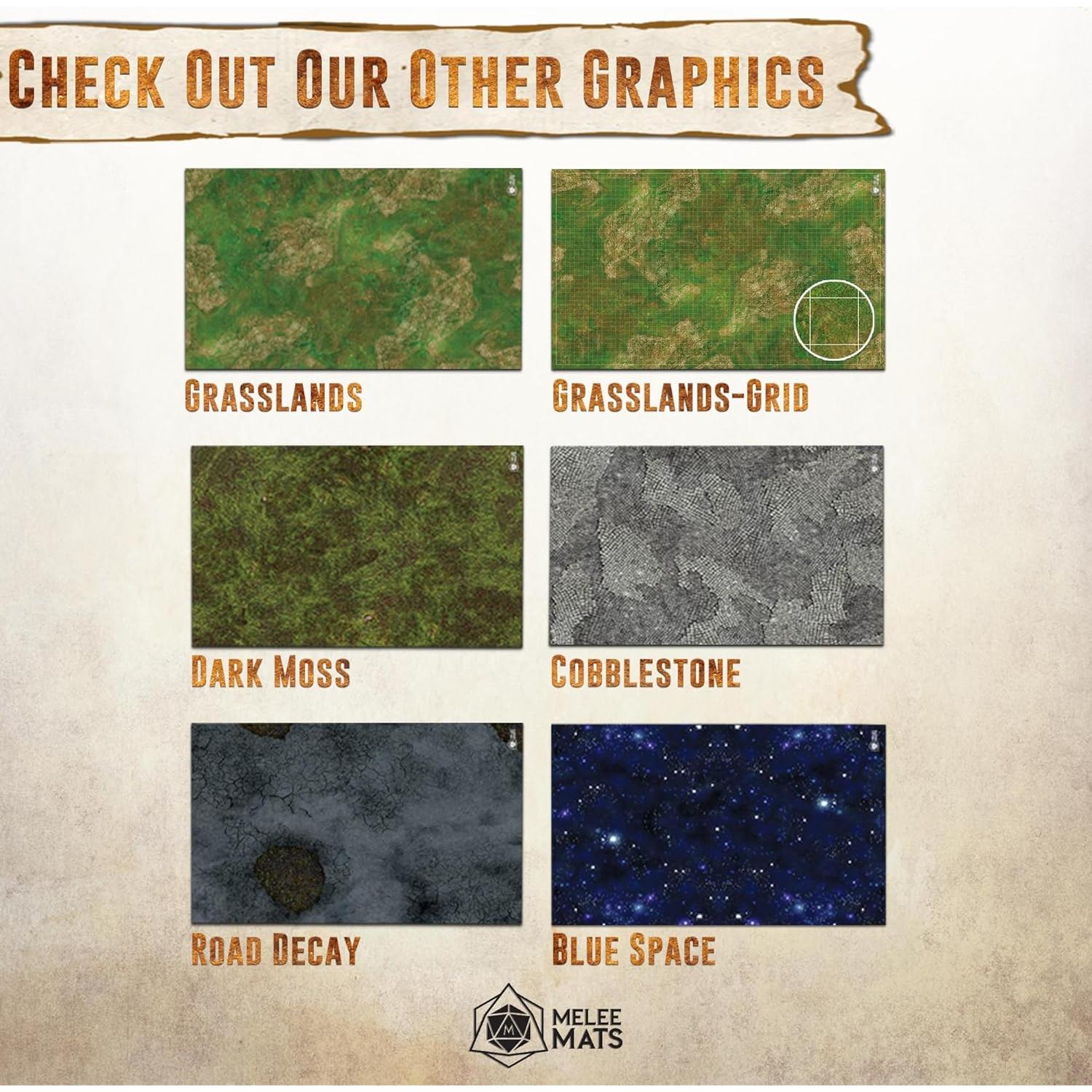 Alfombrilla de Juego de Batalla Melee Mats 121.92x182.88 cm Terreno Piedra