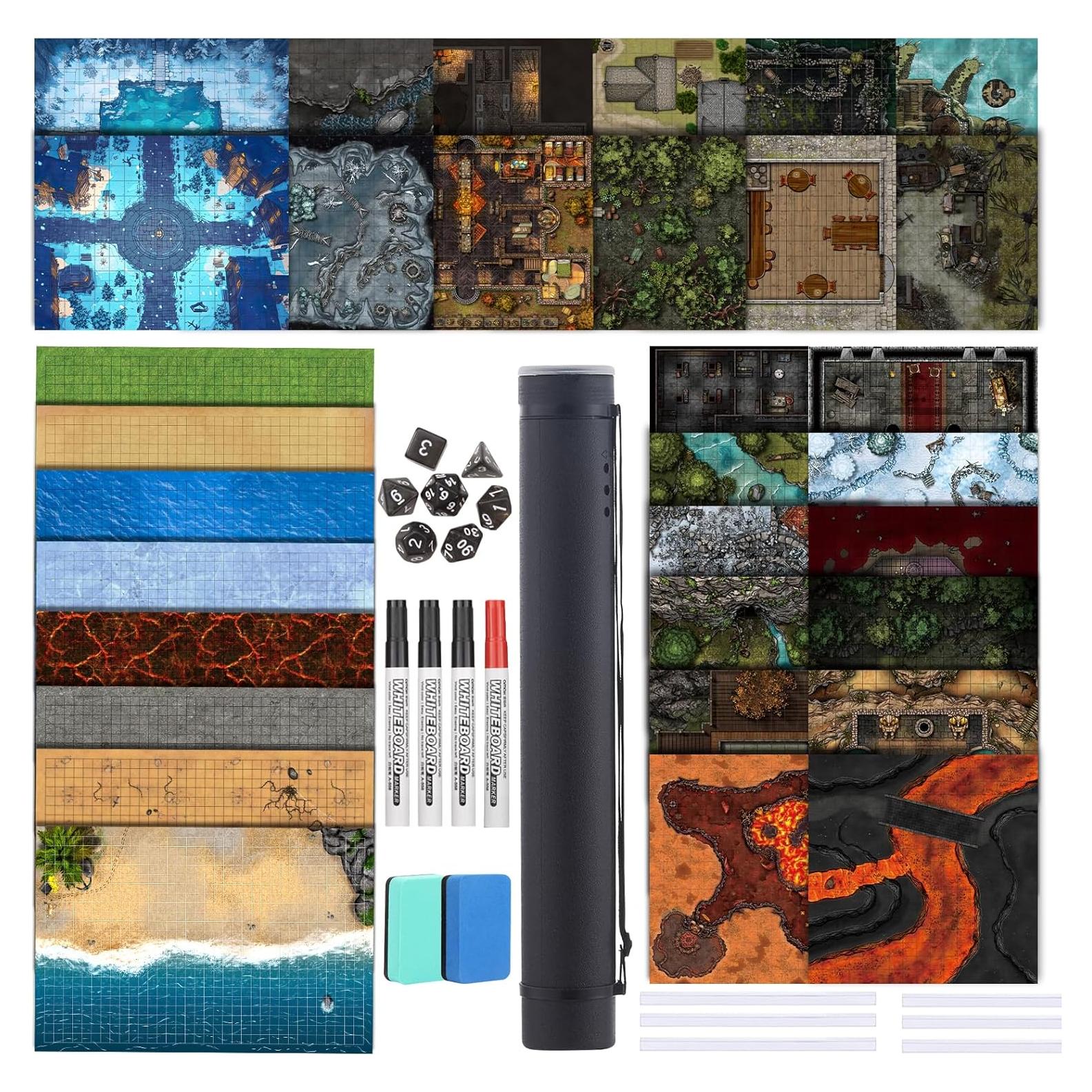 Mapa DND 32 Terreno Doble Cara 61x91.4 cm + Accesorios