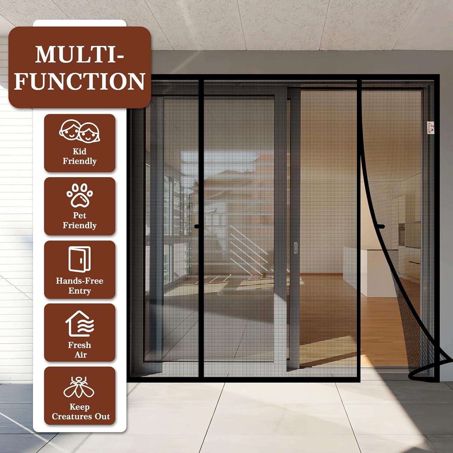 Puerta Magnética Yotache 72x80 cm Doble Reforzada con Imán
