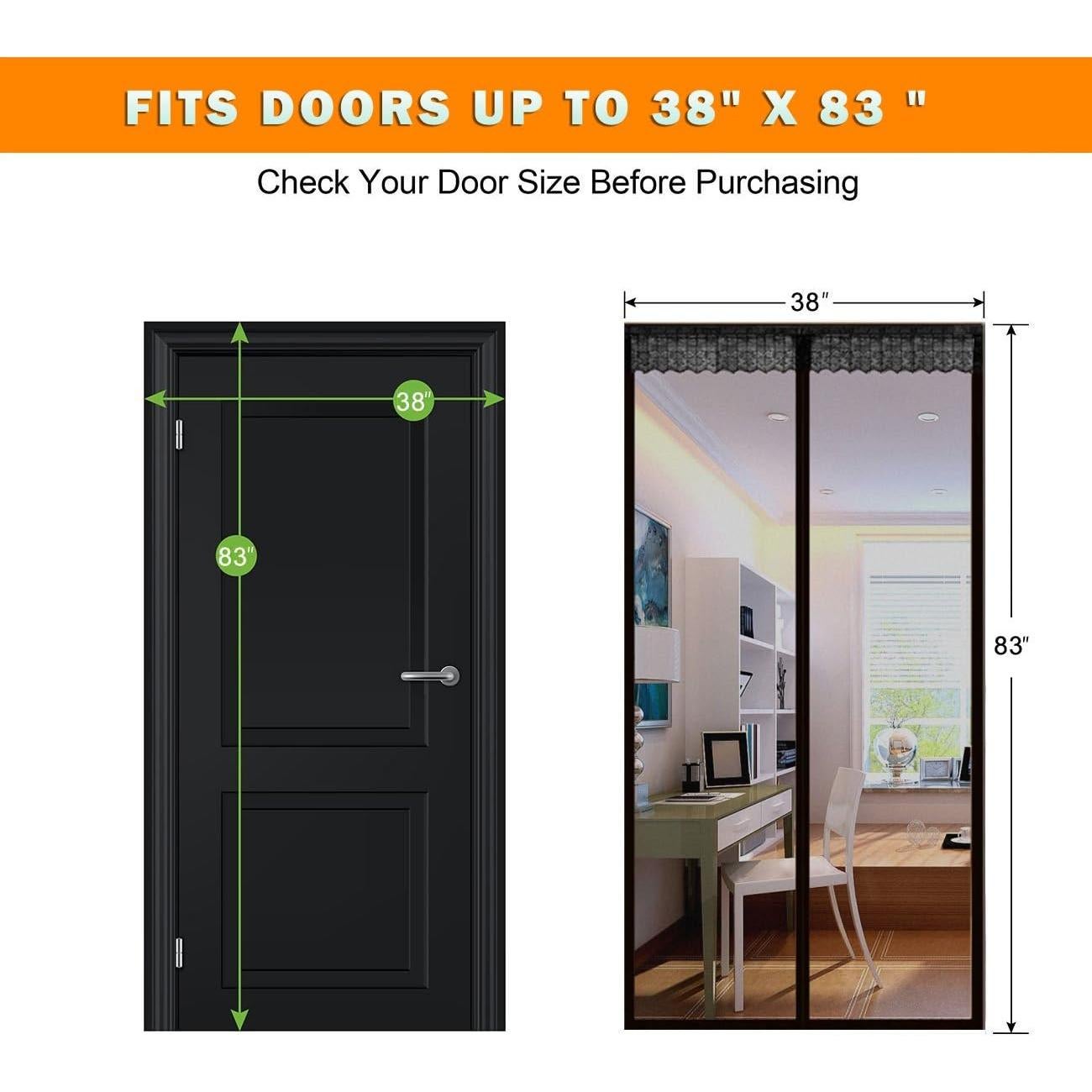 Cortina de Pantalla Magnética KOVIEW 38x82 cm Gris Fibra de Vidrio