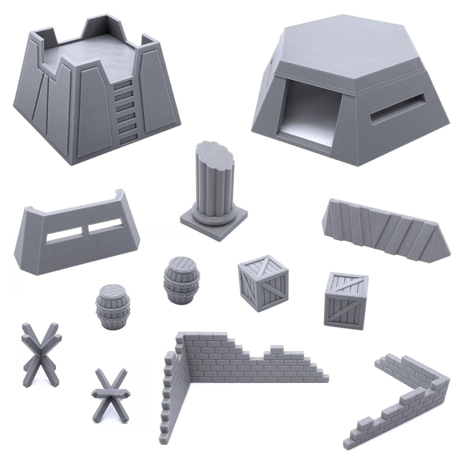 Escenografía EnderToys para Miniaturas 28mm - 13 Piezas 3D