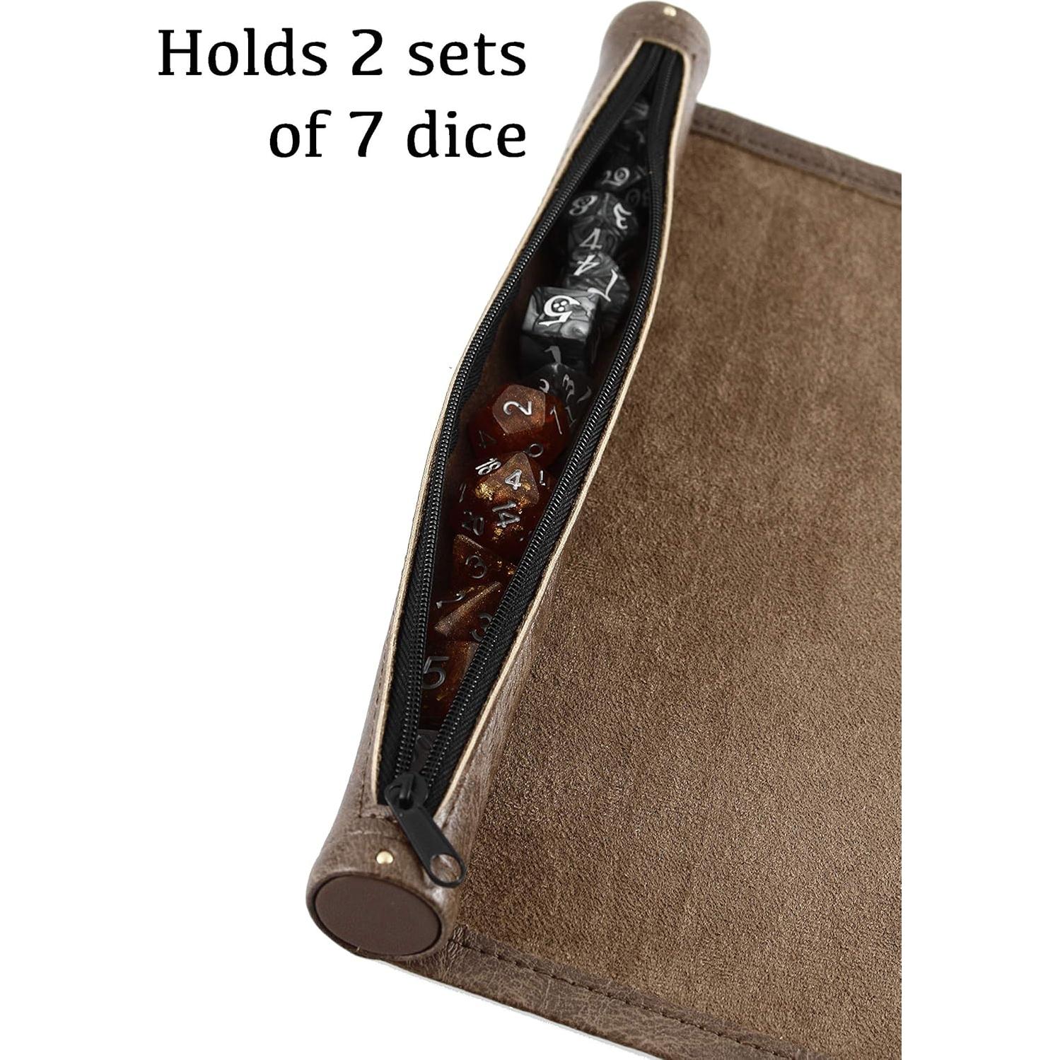 Bandeja de Dados Scroll Forged Dice Co - Tapete y Funda 14 Dados