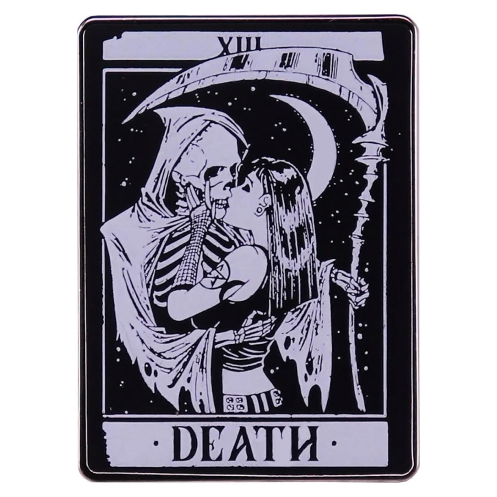 Insignia de Esmalte Tarot Death Kiss Scythe 3.05 cm Pinstant
